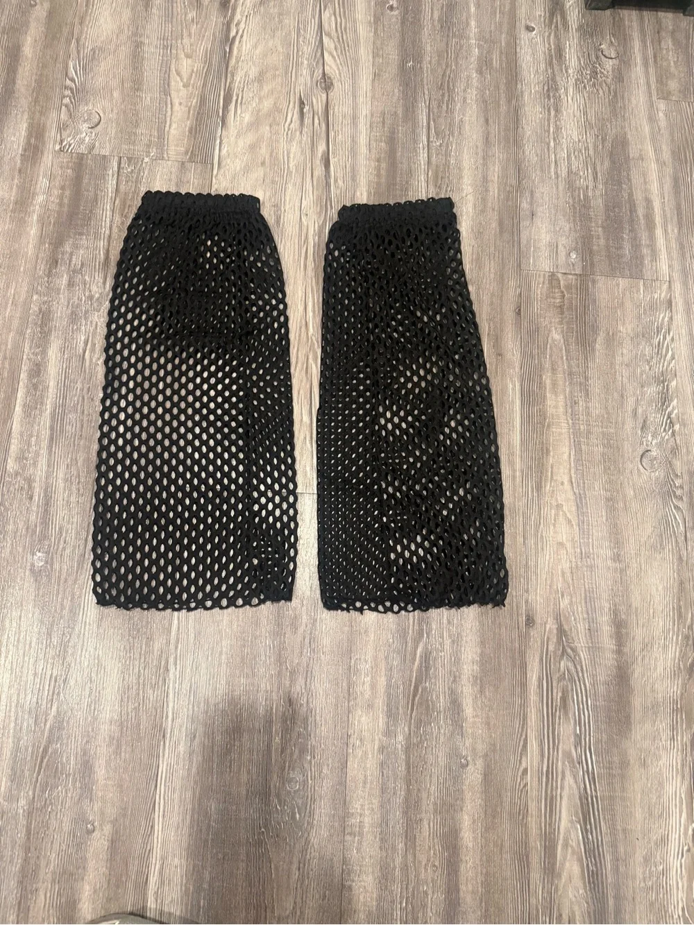 Black Fishnet Leg Warmers - Edgy Festival Look